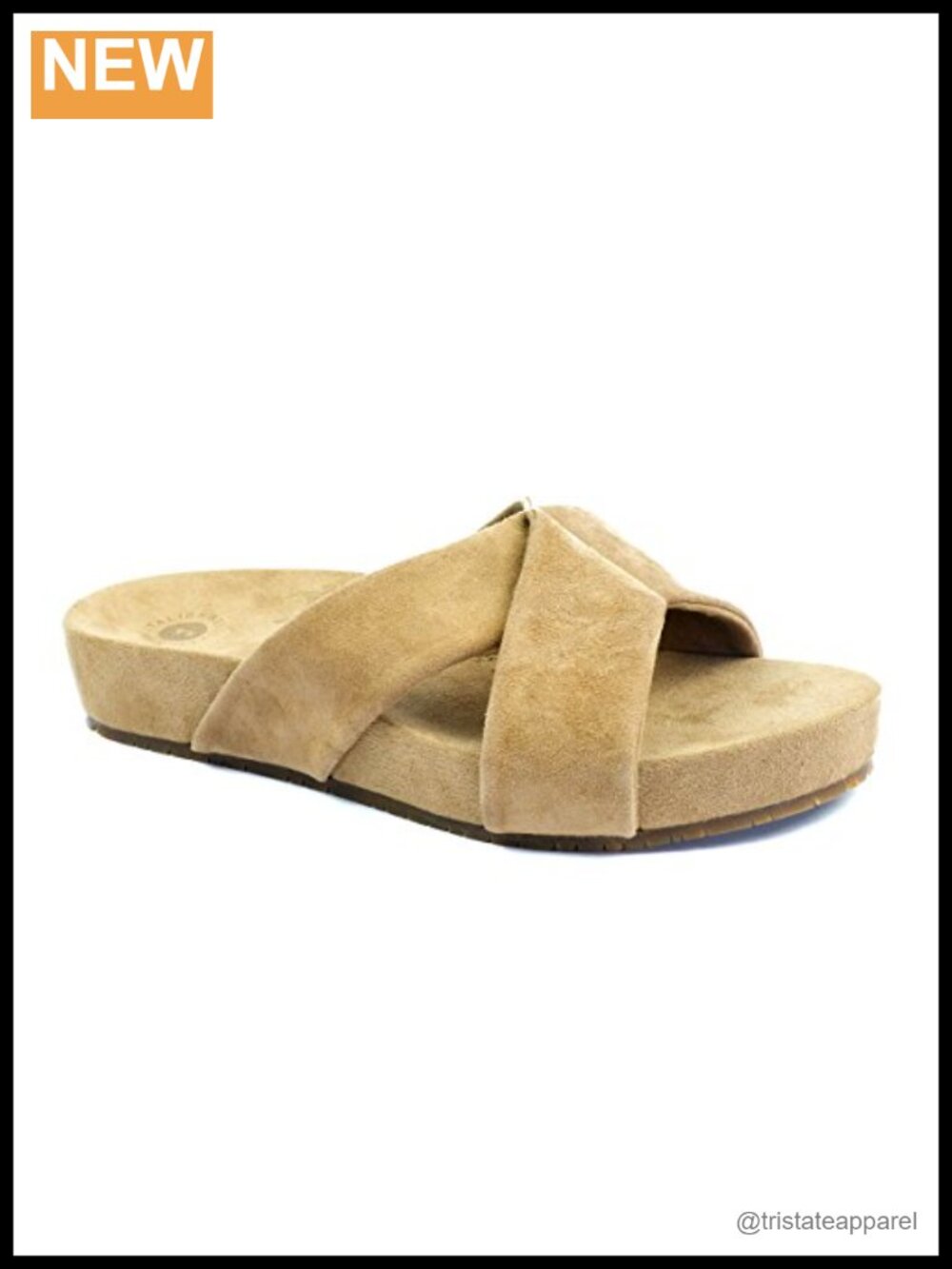 Spenco Women's Dragonfly Suede Leather Slide Sandals